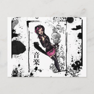 Cartão Postal Placa Ongaku