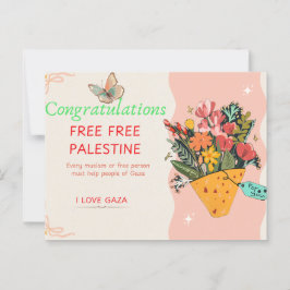 Cartão Postal placa parabéns