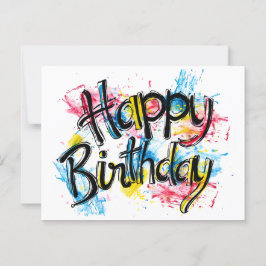 Cartão Postal placa parabéns