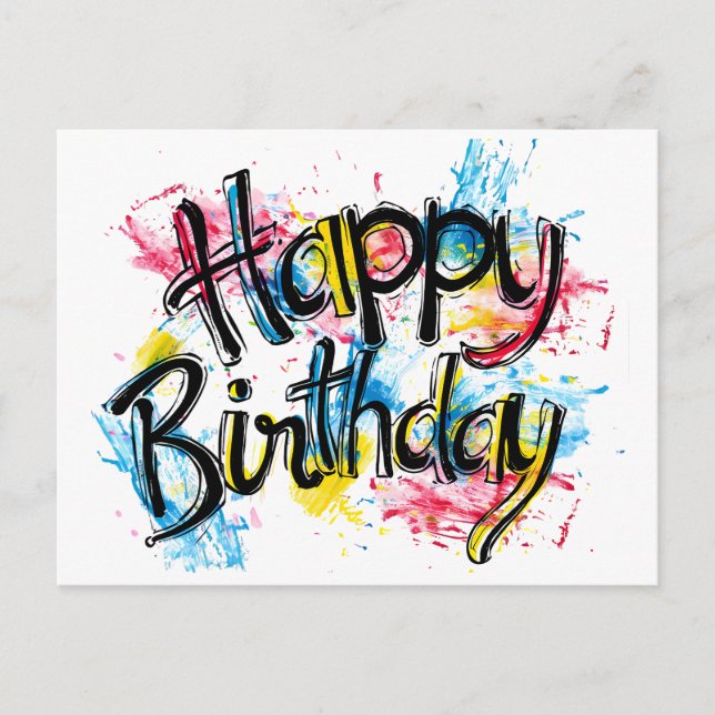 Cartão Postal placa parabéns (Frente)