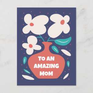 CARTÃO POSTAL PLACA PERSONALIZADA DE GREETING DE DIA DE AS MÃES