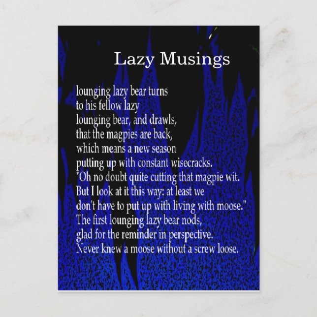 Cartão Postal Placa Poem de Fazenda engraçada nº 7 (Frente)