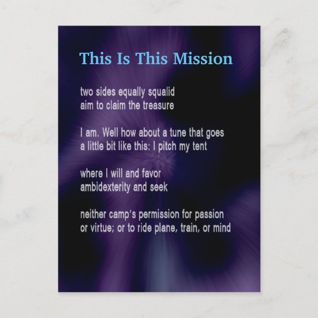 Cartão Postal Placa Poem de Fazenda engraçada nº 9 (Frente)