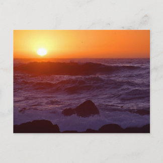 Cartão Postal placa Posta sunset