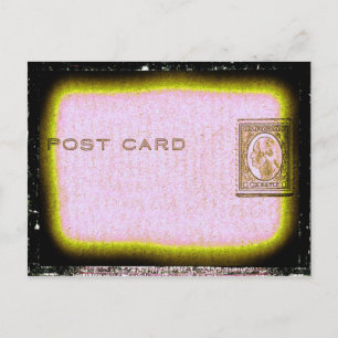 Cartão Postal Placa postada (Amarelo)