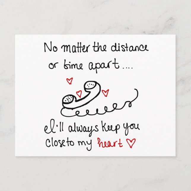 Cartão Postal Placa Postada de longa distância (Frente)