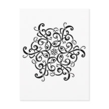 Placa postada - Design preto e branco