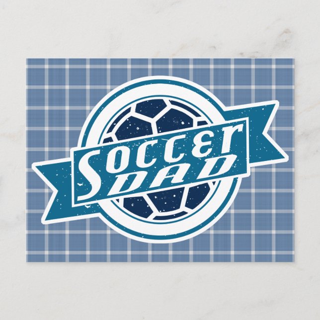 Cartão Postal Placa Postada do Pai de futebol (Frente)