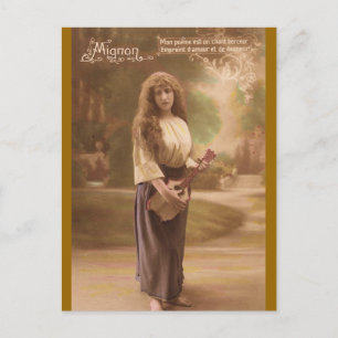 Cartão Postal Placa Postada francesa Vintage