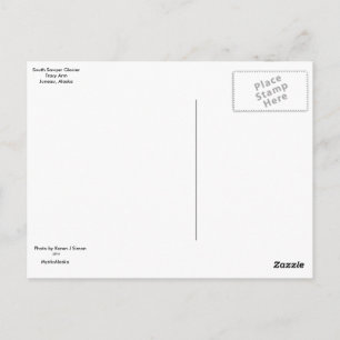 Cartão Postal Placa Postada Glaciar South Sawyer
