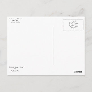 Cartão Postal Placa Postada Glaciar South Sawyer