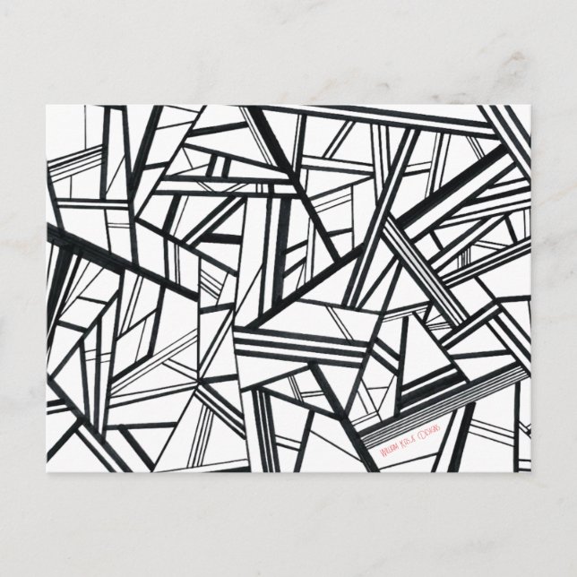 Cartão Postal Placa Postada Moderna (Frente)