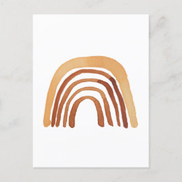 Cartão Postal Placa Postada Rainbow Boho Watercolor