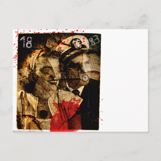 Cartão Postal Placa Postada Spooky (Frente)