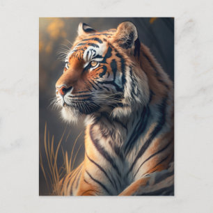 Cartão Postal Placa Postada Tiger In Nature
