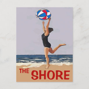 Cartão Postal Placa Poster do Estilo de Vintage Shore