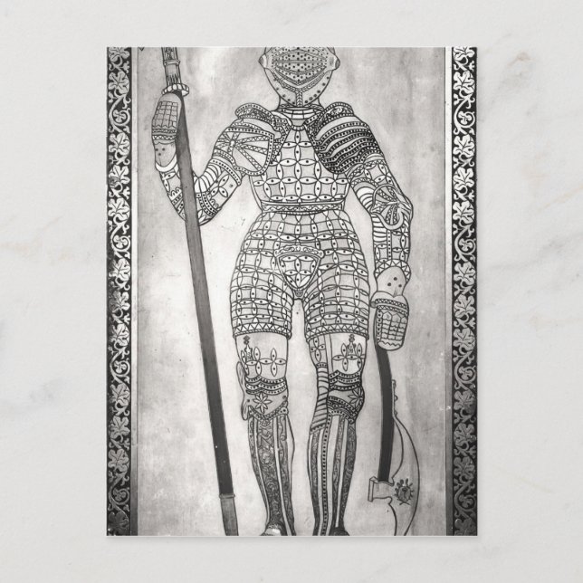 Cartão Postal Placa representando a armadura de Joana d'Arc (Frente)