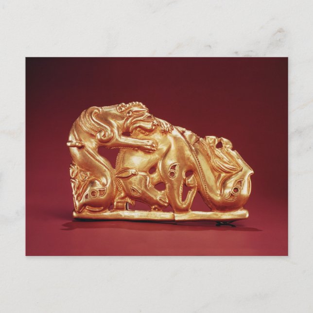 Cartão Postal Placa representando um Grifo atacando um Cavalo (Frente)