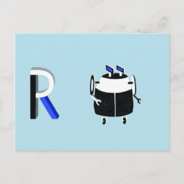 Cartão Postal Placa Robot