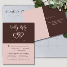 Placa RSVP de Preferência de Participação Vermelha