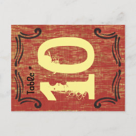 Cartão Postal Placa Sentada WILD WEST Table Number