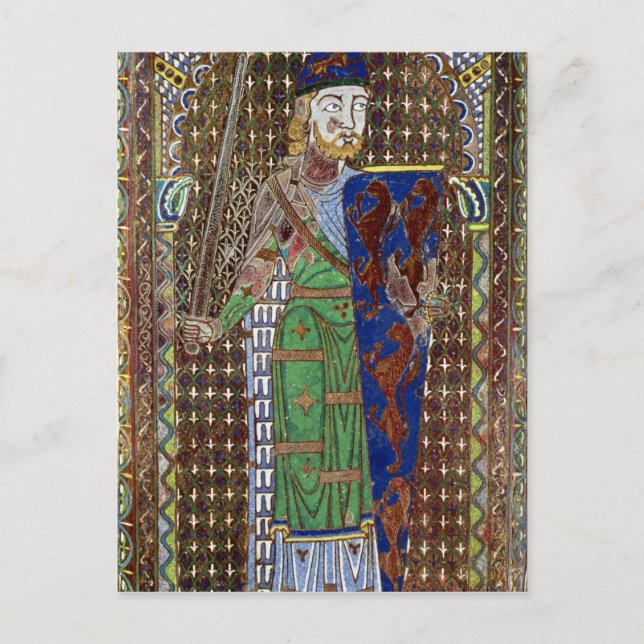 Cartão Postal Placa Tomb de Geoffrey Plantagenet (Frente)