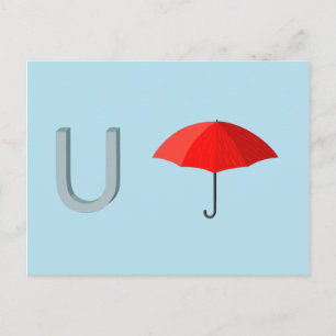 Cartão Postal Placa Umbrella