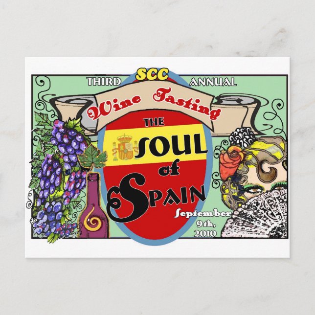 Cartão Postal Placa viagem - Alma da Espanha (Frente)