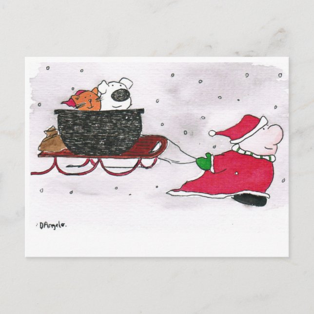 Cartão Postal Placa ziggy 2020 com animais de estimação (Frente)