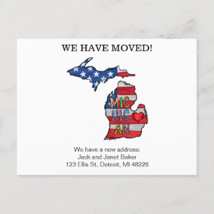 Cartão Postal Placas de lançamento em movimento do Michigan