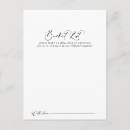 Cartão Postal Placas de Lista de Baldes de Caligrafia Idílica