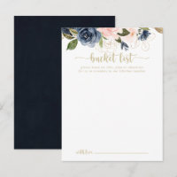 Placas de Lista de Baldes de Casamento Dourado Flo