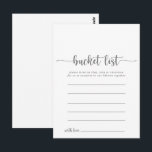 Cartão Postal Placas de Lista de Baldes Simples de Prata para Ca<br><div class="desc">Essas simples cartas de balde prateado para caligrafia são a atividade perfeita para uma recepção de casamento ou chá de panela rústico. O design simples e elegante apresenta tipografia de script clássico e rico em prata. Altere o texto para se adequar a qualquer evento de vida. O sinal da lista...</div>