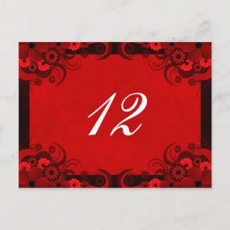Cartão Postal Placas de Número da Tabela de Recepção de Gótico V