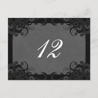 Cartão Postal Placas de Número de Tabela de Recepção Floral Pret