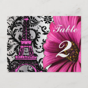 Cartão Postal Placas de números de tabela gerber torre Eiffel