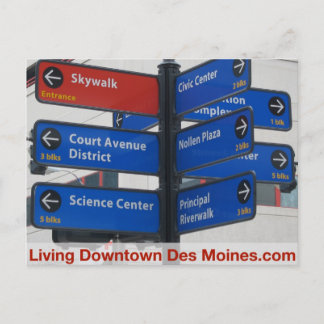 Cartão Postal Placas de Posto Centro Des Moines