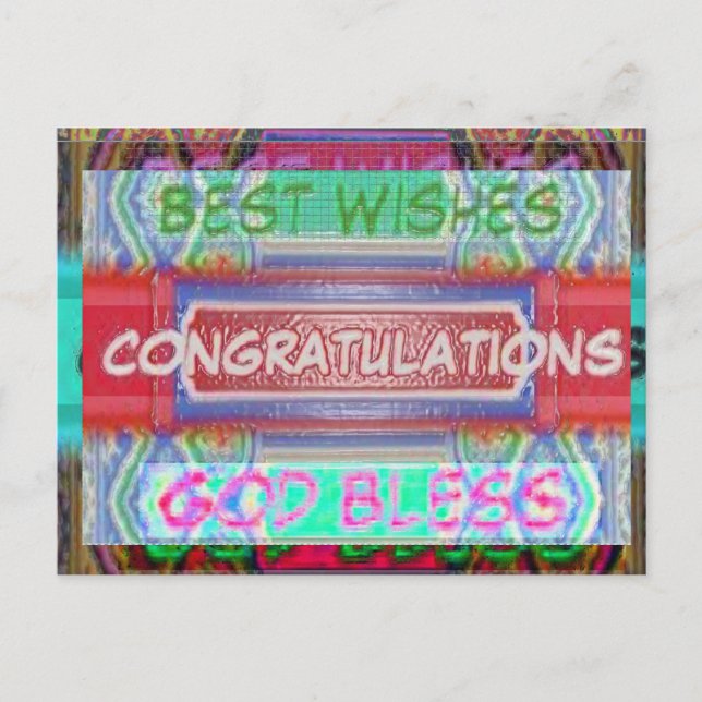 Cartão Postal Placas de posto Designs gráficos fotos em símbolos (Frente)