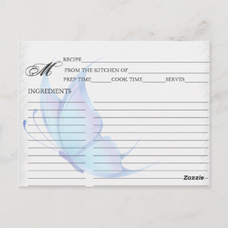 Cartão Postal Placas de recebimento de borboletas azuis simples