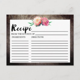 Cartão Postal Placas de recebimento do Chá de panela do Buquê de