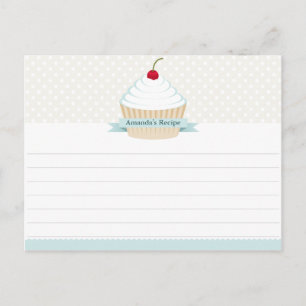 Cartão Postal Placas de recebimento do Cupcake branco
