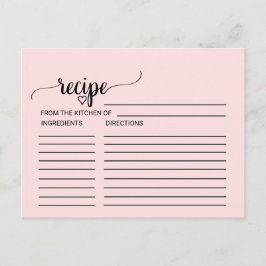 Cartão Postal Placas de Receita de Chá de panela de Caligrafia R