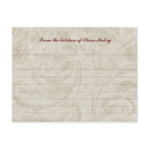 Placas de Receita Personalizadas do Roteiro de Vin