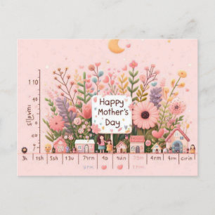 Cartão Postal Placas de saudação de Dia de as mães felizes