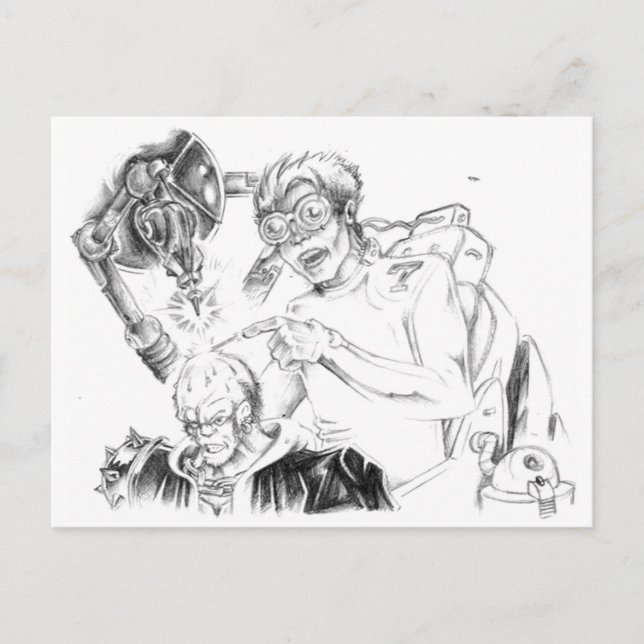 Cartão Postal Placas postadas do Skillustrator Mad (Frente)