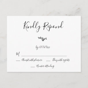 Cartão Postal Placas RSVP de Casamento de Terra Moderna