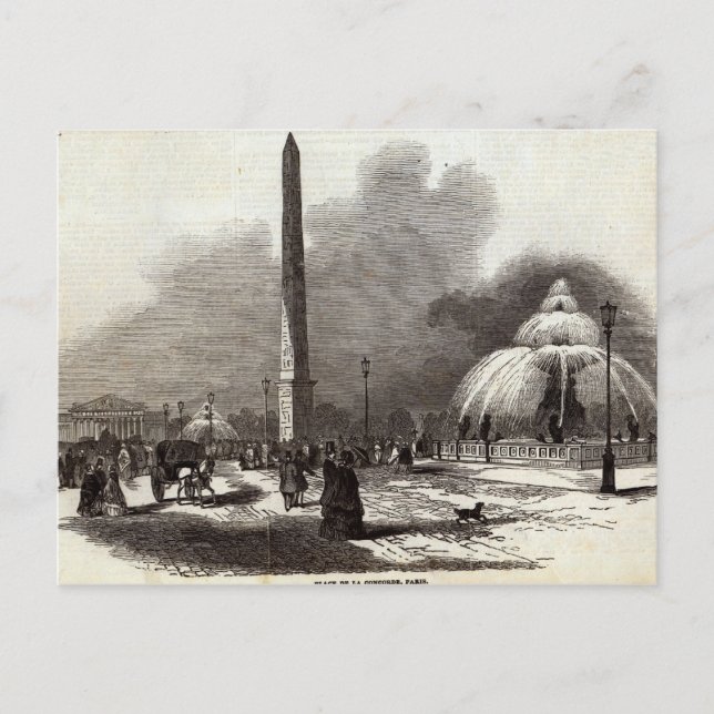 Cartão Postal Place de la Concorde, Paris (Frente)