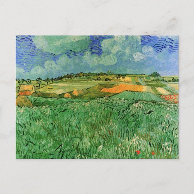 Cartão Postal Plain Próar Auvers por Vincent van Gogh (Frente)