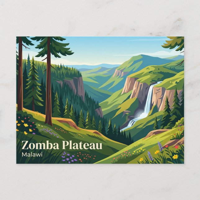 Cartão Postal Planalto de Zomba Malawi (Frente)