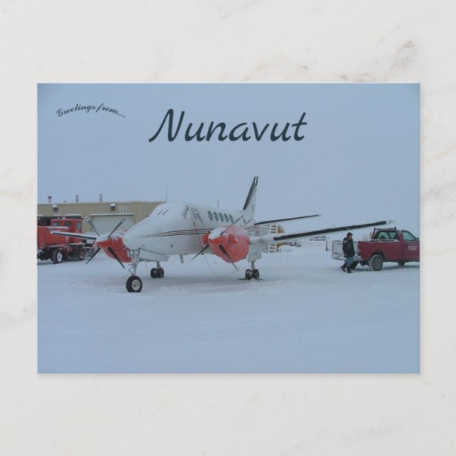 Cartão Postal Plane in Arctic Bay Nunavut Canada (Frente)